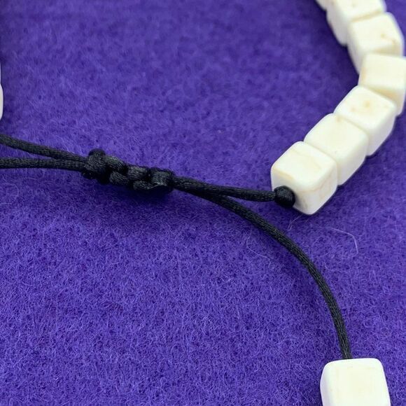 Bracelet, new, no tags, real white turquoise, adjustable size, beach,  boho - Picture 5 of 16